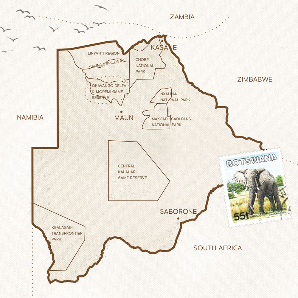 Map of Botswana