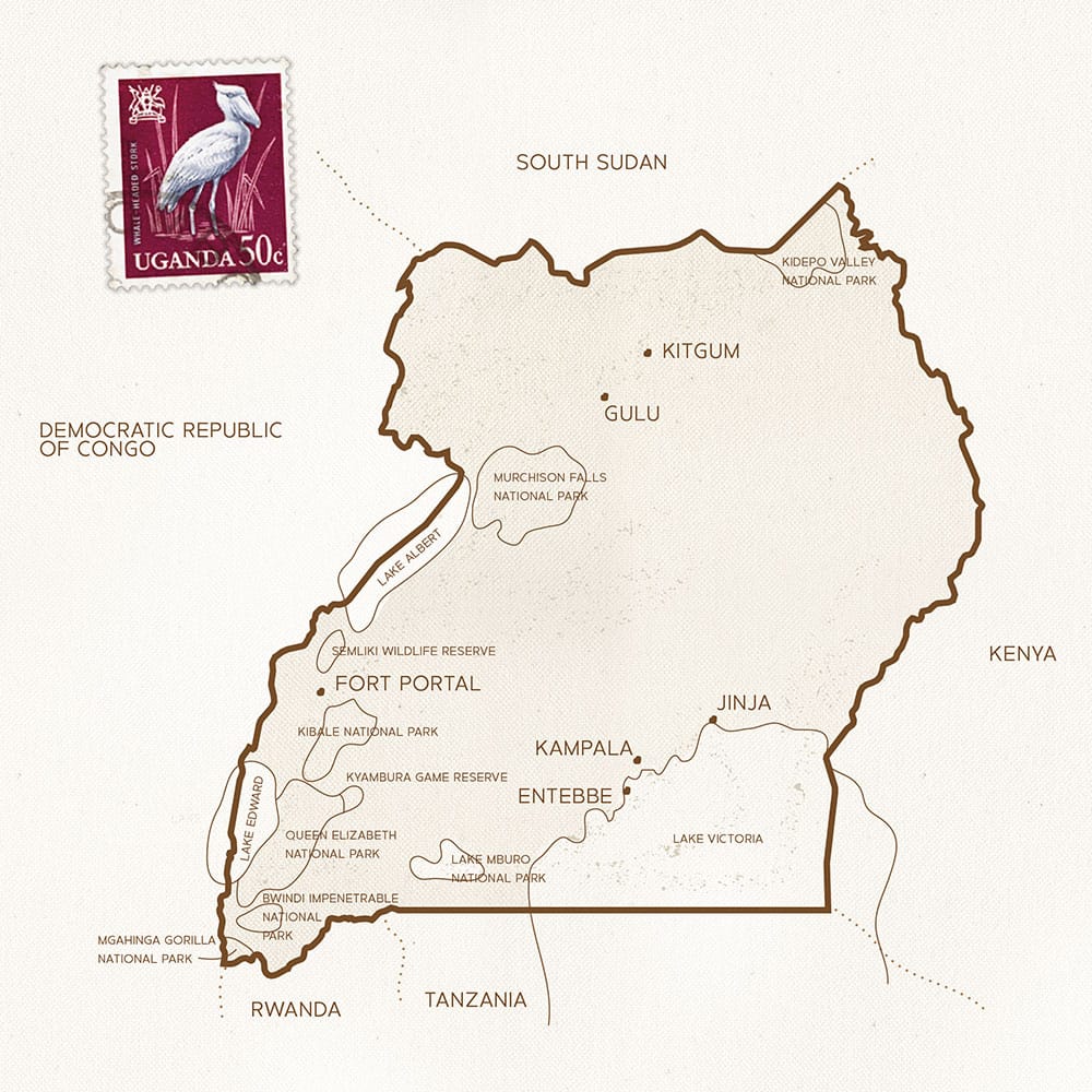 Map of Uganda